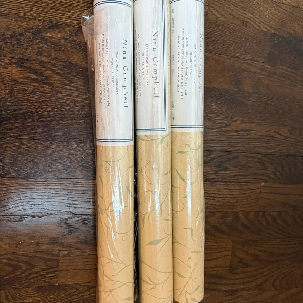 Nina Campbell Beige Wallpaper 3 Rolls